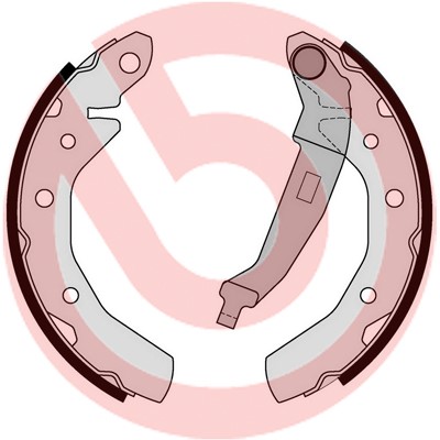 Bromsbackar, sats, Bakaxel Brembo S 10 517 BREMBO
