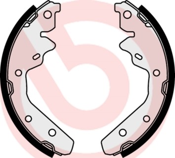 Bromsbackar, sats, Bakaxel Brembo S 11 502 BREMBO