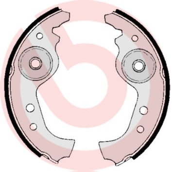 Bromsbackar, sats, Bakaxel Brembo S 23 501 BREMBO
