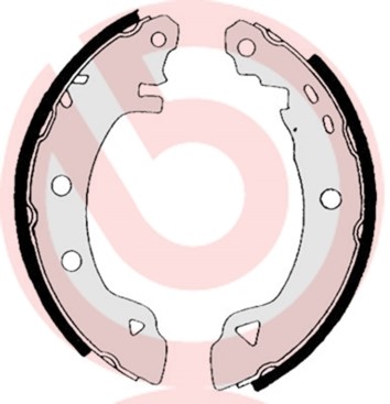 Bromsbackar, sats, Bakaxel Brembo S 23 507 BREMBO