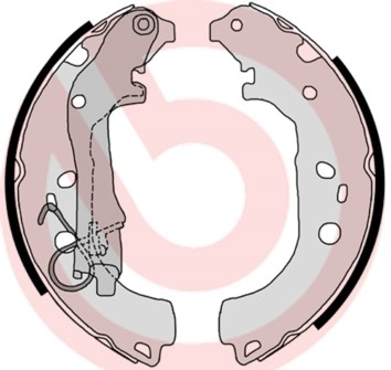 Bromsbackar, sats, Bakaxel Brembo S 23 518 BREMBO