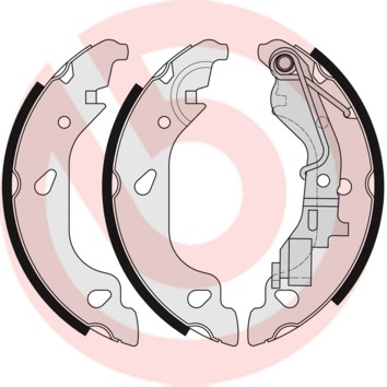 Bromsbackar, sats, Bakaxel Brembo S 23 521 BREMBO