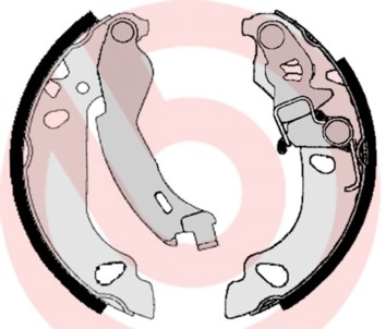 Bromsbackar, sats, Bakaxel Brembo S 23 522 BREMBO
