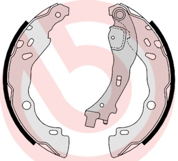 Bromsbackar, sats, Bakaxel Brembo S 23 523 BREMBO