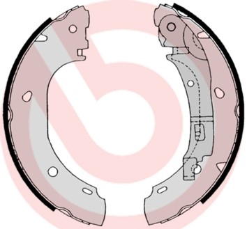 Bromsbackar, sats, Bakaxel Brembo S 23 525 BREMBO