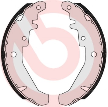 Bromsbackar, sats, Bakaxel Brembo S 23 548 BREMBO