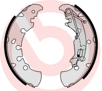 Bromsbackar, sats, Bakaxel Brembo S 23 555 BREMBO