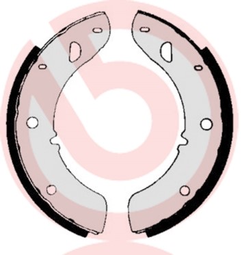 Bromsbackar, sats, Framaxel, Bakaxel Brembo S 23 557 BREMBO