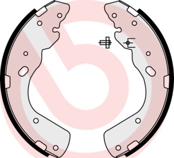 Bromsbackar, sats, Bakaxel Brembo S 23 576 BREMBO