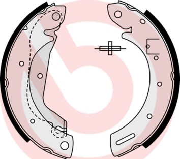 Bromsbackar, sats, Bakaxel Brembo S 23 577 BREMBO