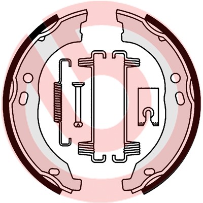 Bromsbackar, sats, parkeringsbroms, Bakaxel BREMBO