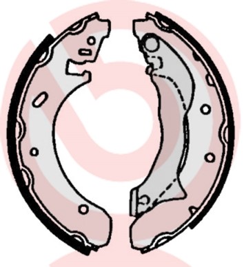 Bromsbackar, sats Brembo S 24 524 BREMBO