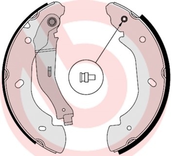 Bromsbackar, sats, Bakaxel Brembo S 24 538 BREMBO