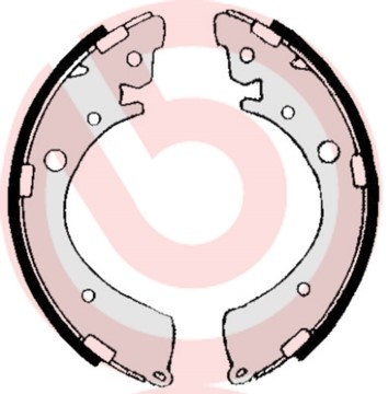 Bromsbackar, sats, Bakaxel Brembo S 28 506 BREMBO
