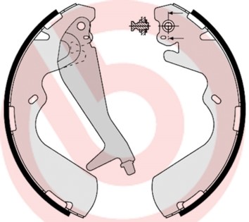 Bromsbackar, sats, Bakaxel Brembo S 30 514 BREMBO