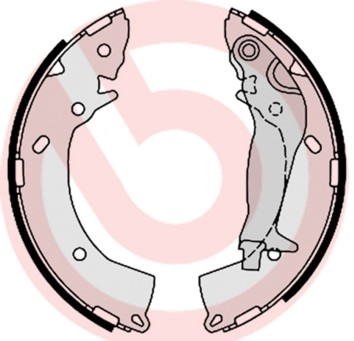 Bromsbackar, sats, Bakaxel Brembo S 30 519 BREMBO