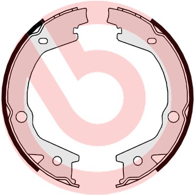 Bromsbackar, sats, parkeringsbroms, Bakaxel BREMBO Bromsbackar, sats, parkeringsbroms, Bakaxel BREMBO