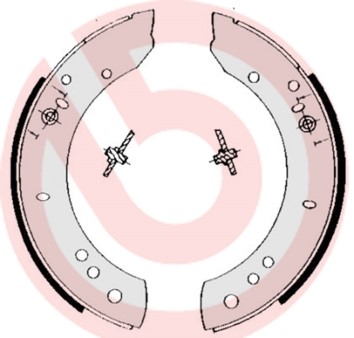 Bromsbackar, sats, Bakaxel Brembo S 44 502 BREMBO