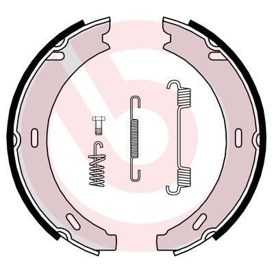 Bromsbackar, sats, parkeringsbroms, Bakaxel BREMBO