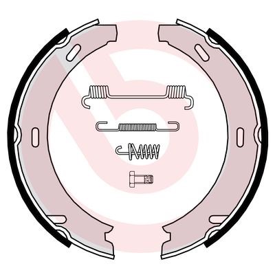 Bromsbackar, sats, parkeringsbroms BREMBO