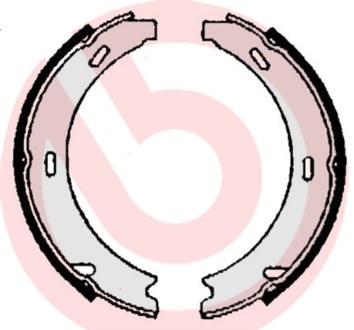 Bromsbackar, sats, parkeringsbroms Brembo S 50 508 BREMBO