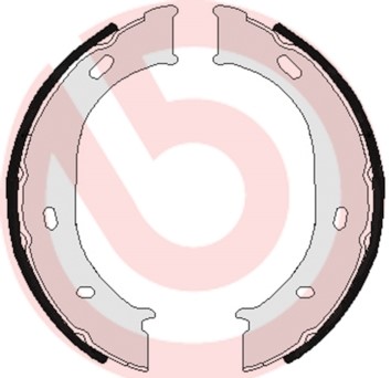 Bromsbackar, sats, parkeringsbroms, Bakaxel Brembo S 50 511 BREMBO