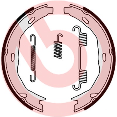 Bromsbackar, sats, parkeringsbroms, Bakaxel BREMBO