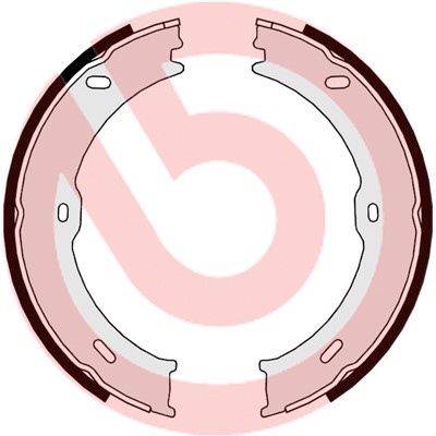Bromsbackar, sats, parkeringsbroms, Bakaxel BREMBO Bromsbackar, sats, parkeringsbroms, Bakaxel BREMBO