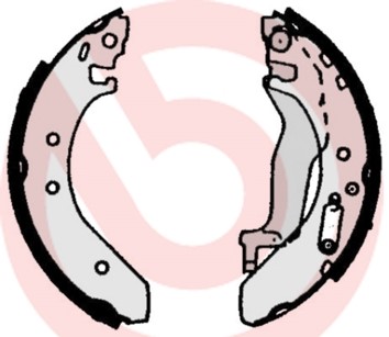 Bromsbackar, sats, Bakaxel Brembo S 52 503 BREMBO Bromsbackar, sats, Bakaxel Brembo S 52 503 BREMBO