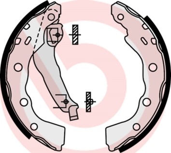 Bromsbackar, sats Brembo S 54 515 BREMBO