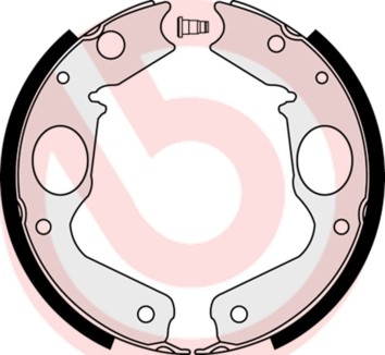 Bromsbackar, sats, parkeringsbroms, Bakaxel Brembo S 54 518 BREMBO