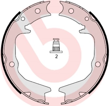 Bromsbackar, sats, parkeringsbroms, Bakaxel BREMBO