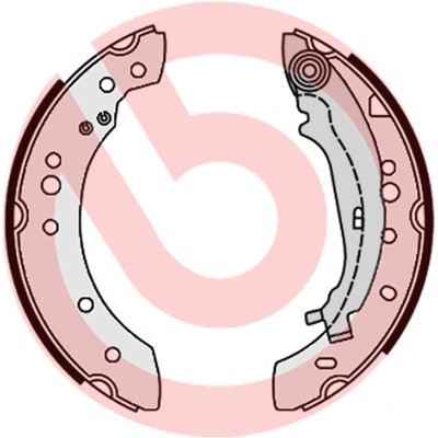 Bromsbackar, sats, Bakaxel Brembo S 54 521 BREMBO