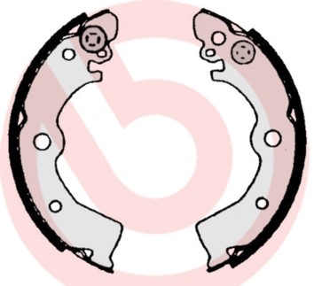 Bromsbackar, sats, Bakaxel Brembo S 56 506 BREMBO Bromsbackar, sats, Bakaxel Brembo S 56 506 BREMBO