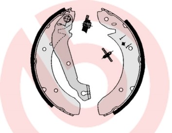 Bromsbackar, sats, Bakaxel Brembo S 59 505 BREMBO