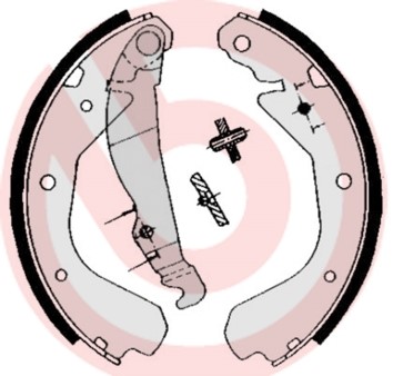 Bromsbackar, sats, Bakaxel Brembo S 59 509 BREMBO