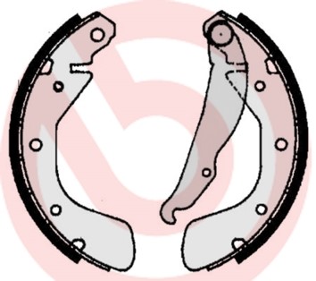 Bromsbackar, sats, Bakaxel Brembo S 59 511 BREMBO