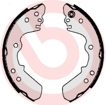 Bromsbackar, sats, Bakaxel Brembo S 59 512 BREMBO