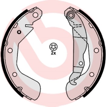 Bromsbackar, sats, Bakaxel Brembo S 59 514 BREMBO