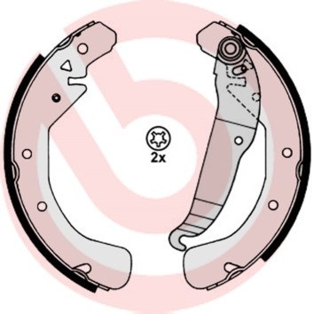 Bromsbackar, sats, Bakaxel BREMBO