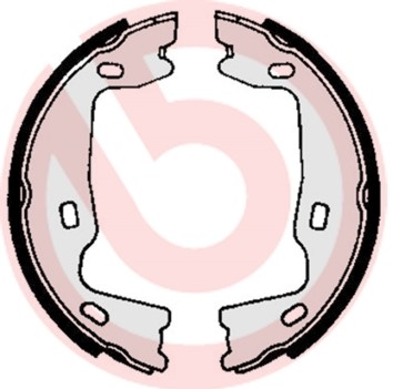 Bromsbackar, sats, parkeringsbroms, Bakaxel BREMBO