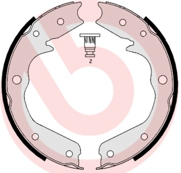 Bromsbackar, sats, parkeringsbroms, Bakaxel Brembo S 59 527 BREMBO