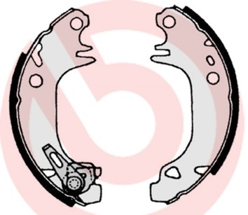 Bromsbackar, sats, Bakaxel Brembo S 61 513 BREMBO