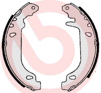 Bromsbackar, sats, Bakaxel Brembo S 61 519 BREMBO