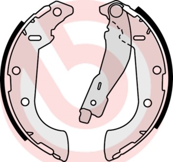 Bromsbackar, sats, Bakaxel Brembo S 61 521 BREMBO