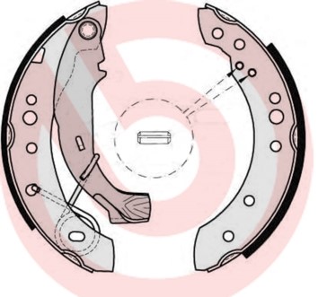 Bromsbackar, sats, Bakaxel Brembo S 61 526 BREMBO