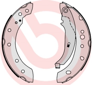 Bromsbackar, sats, Bakaxel Brembo S 61 527 BREMBO