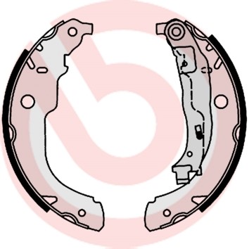 Bromsbackar, sats, Bakaxel Brembo S 61 528 BREMBO