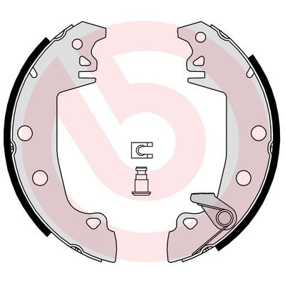 Bromsbackar, sats, Bakaxel Brembo S 61 537 BREMBO