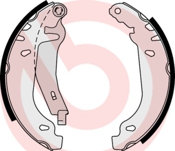 Bromsbackar, sats, Bakaxel Brembo S 61 539 BREMBO